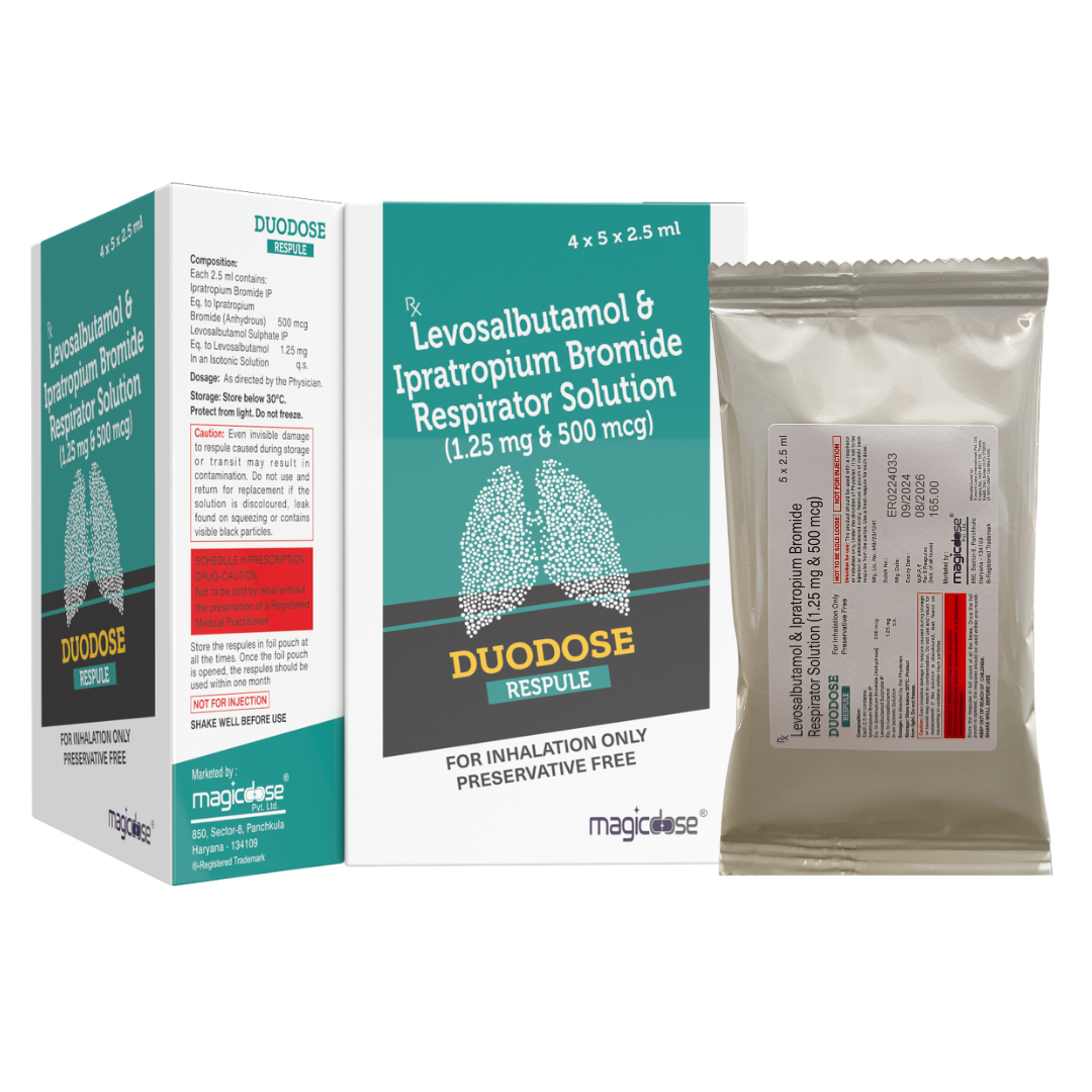 DUODOSE Respules | Ipratropium 500 mcg + Levosalbutamol 1.25 mg