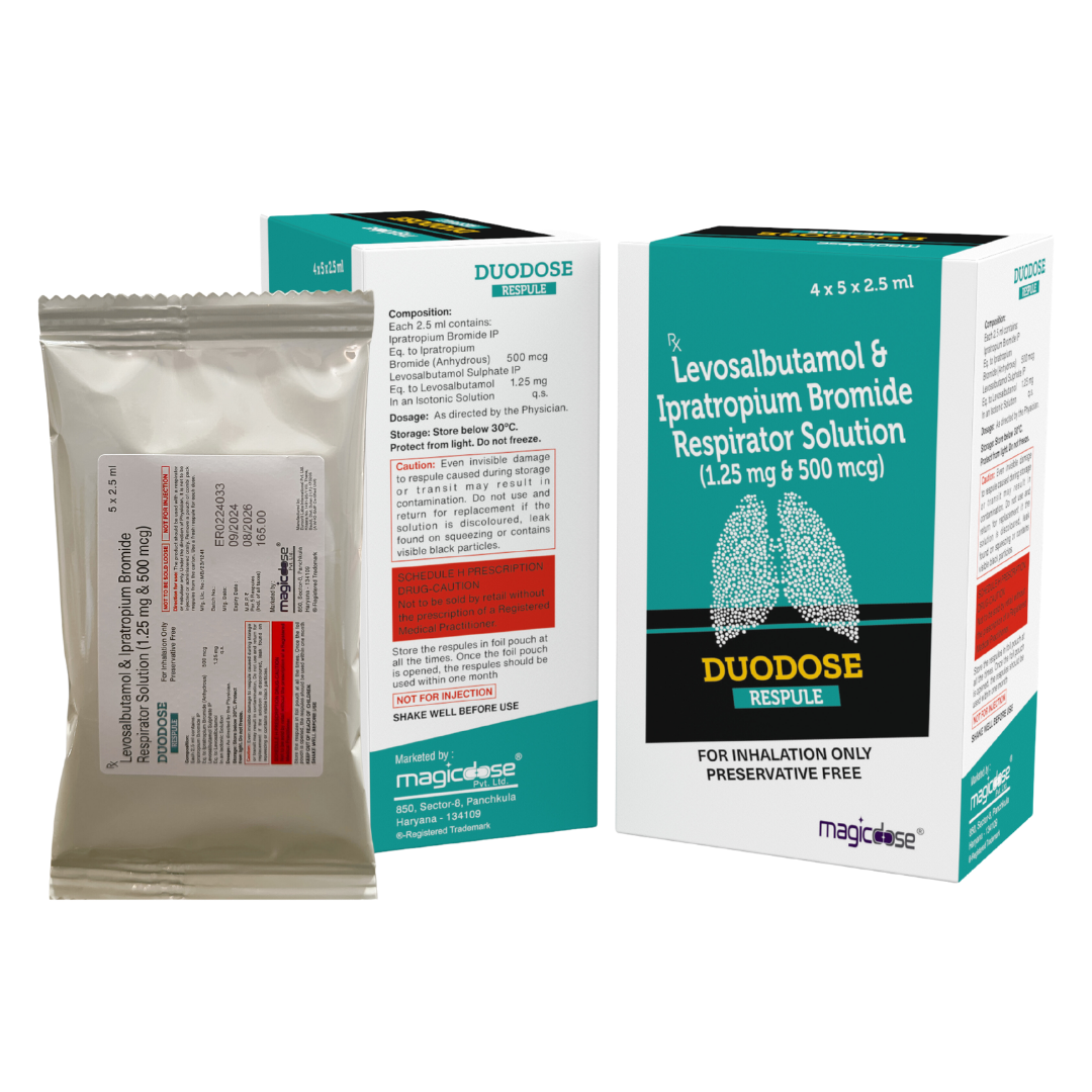 DUODOSE Respules | Ipratropium 500 mcg + Levosalbutamol 1.25 mg