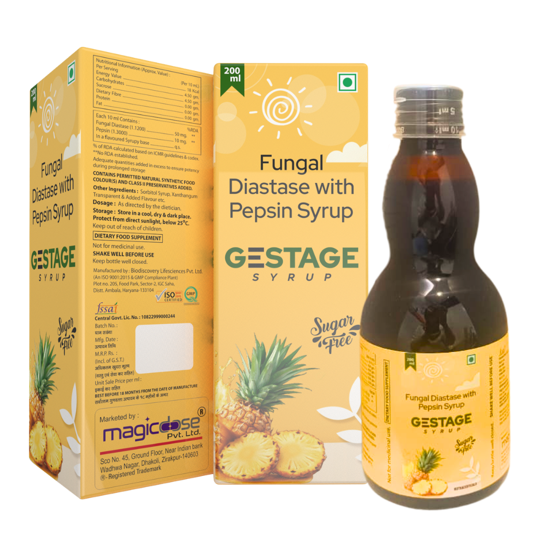GESTAGE Syrup | Digestive Enzymes Syrup 200 mL