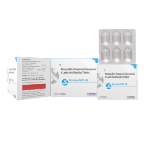 Kinclav-625 LB Tablet | Amoxicillin 500mg + Clavulanic Acid 125mg
