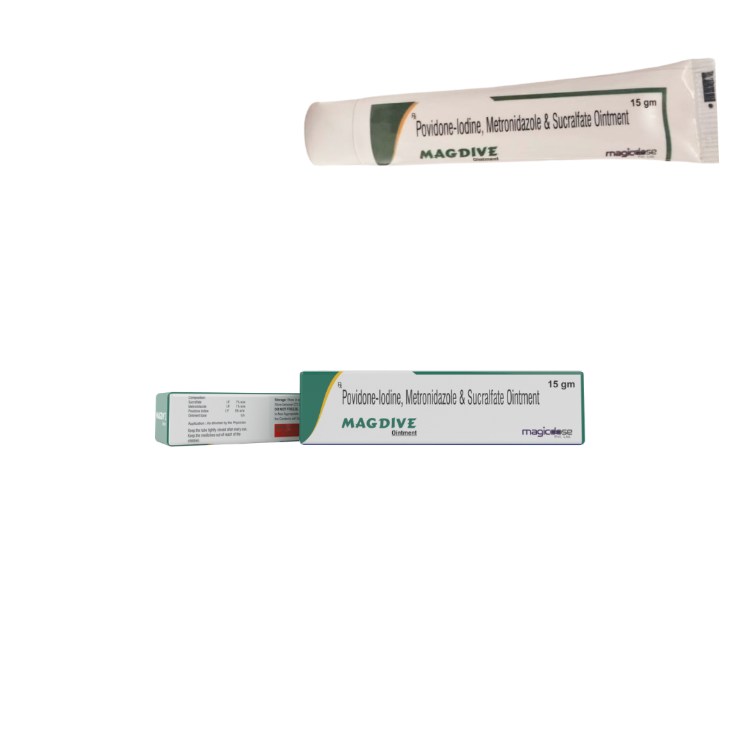 MAGDIVE Ointment | Povidone Iodine + Metronidazole + Sucralfate