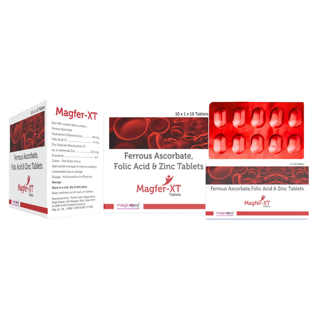 MAGFER-XT TAB | Ferrous Ascorbate, Folic Acid & Zinc