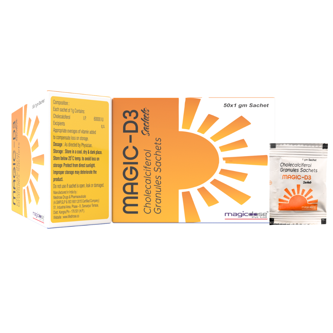 MAGIC D3 Sachet | Cholecalciferol 60,000 IU Vitamin D3