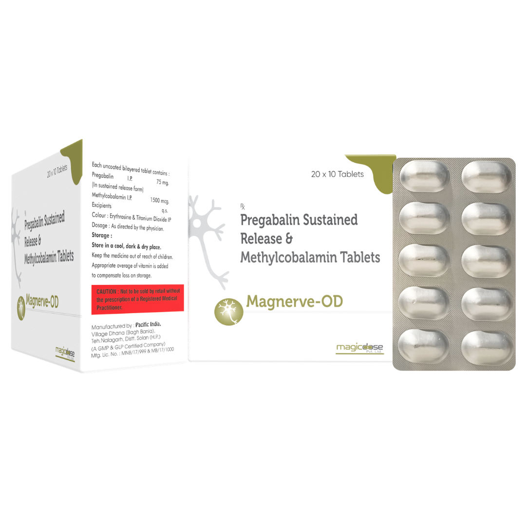 MAGNERVE-OD | Pregabalin SR & Methylcobalamin Tablets
