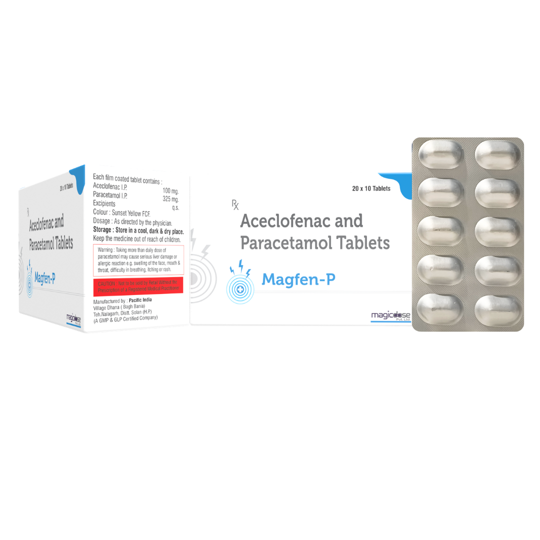 MAGFEN-P TAB | Aceclofenac & Paracetamol Tablets